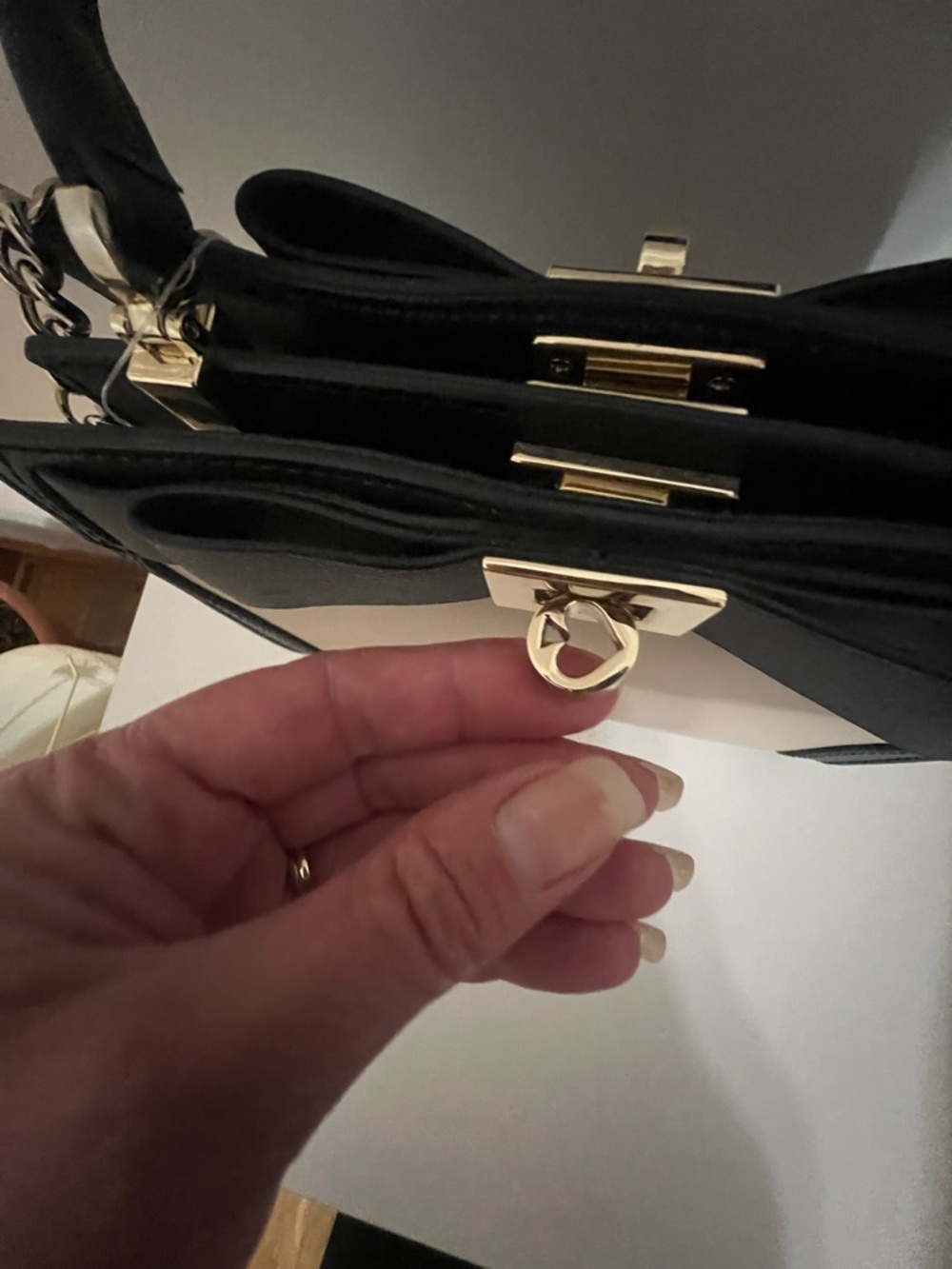 NWT Kate Spade Mini Tullie Mayfair Drive Black Cream Satchel Crossbody Bag - Picture 7 of 12